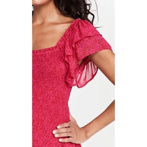 Hatch Cosette Dress Samba Print, Maternity, Smocked Lightweight Ruffle Sleeve, 3 - Picture 2 of 10